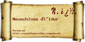 Neuschloss Áldor névjegykártya
